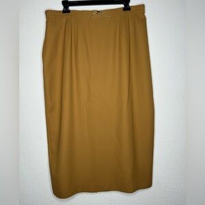 Salvatore Cavalli Vintage Mustard Pencil Skirt with Beaded detail
